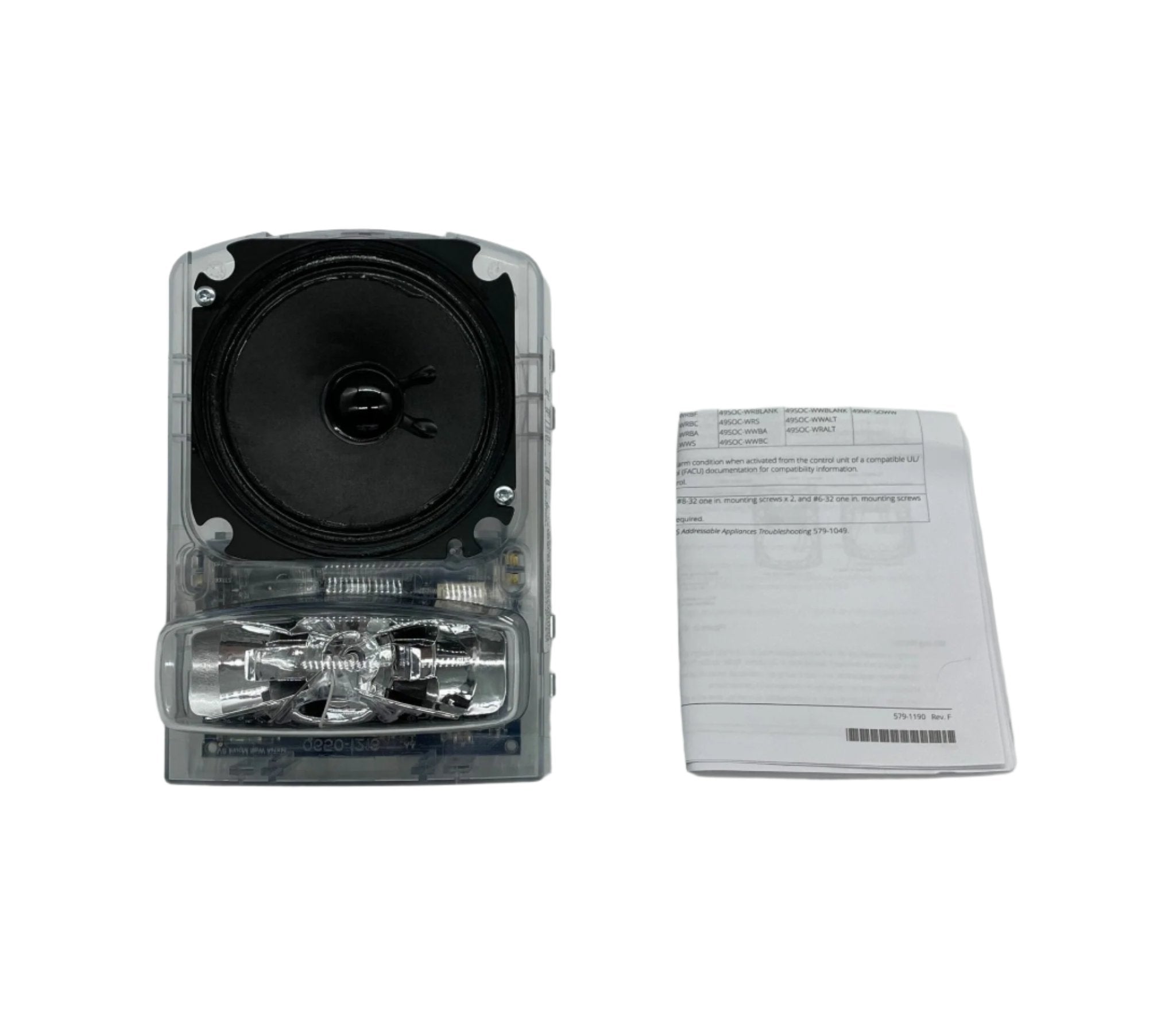 Simplex 49HFV-APPLW fire alarm with speaker and strobe, high-fidelity addressable alarm system from Simplex