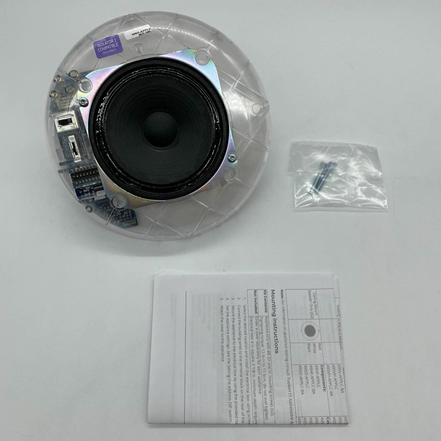 Simplex 49SO-APPLC addressable fire alarm speaker from Simplex, designed for emergency alert sound distribution.