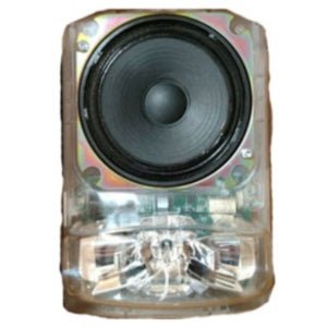 Simplex 49SV-APPLW-O addressable fire alarm speaker from Simplex, shown in a close-up view with a white circular design.