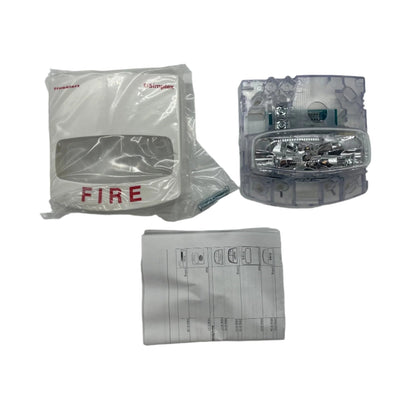 Simplex 4906-9103 fire alarm strobe light with multi-candela settings, designed for fire safety and alert visibility.