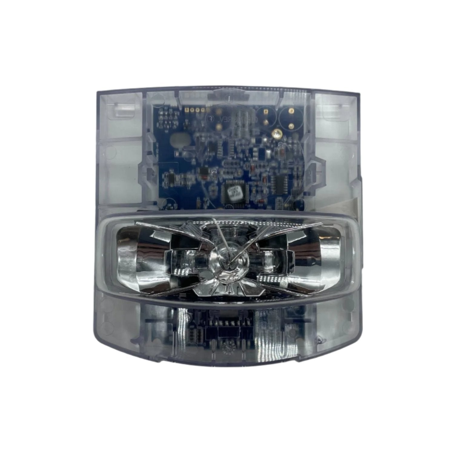 Simplex 49VO-APPLW fire alarm strobe light, TrueAlert ES addressable visual alarm device by Simplex showing the strobe in a safety setting.