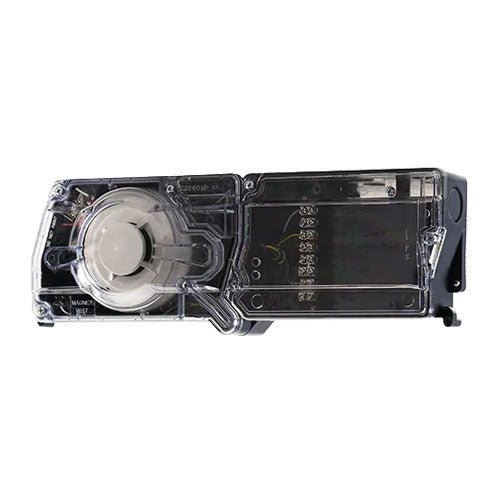 System Sensor D2 fire alarm duct detector with photoelectric sensor, 2-wire conventional design for HVAC fire safety systems.