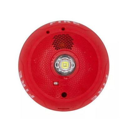 System Sensor PC2RLED fire alarm horn strobe with red light, designed for alert and emergency notification in fire safety systems.