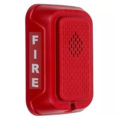 Outdoor compact wall-mounted horn alarm by System Sensor, part of the HGRKL fire alarm series with a sleek design and loud alerting sound.
