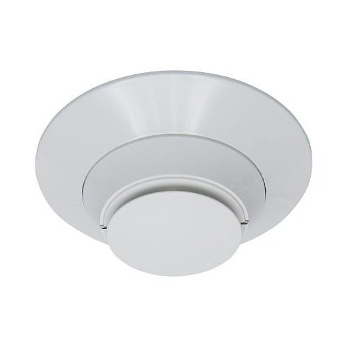 System Sensor SS-PHOTO photoelectric smoke detector for fire alarms, mounted on ceiling with smoke detection components visible.