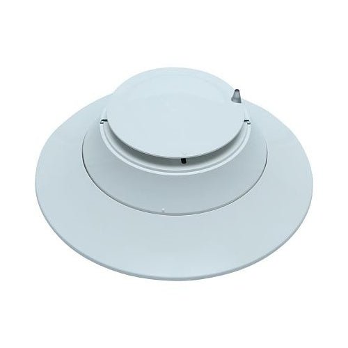 System Sensor SS-PTIR infrared smoke detector with mounting base, designed for fire alarm safety and detection.