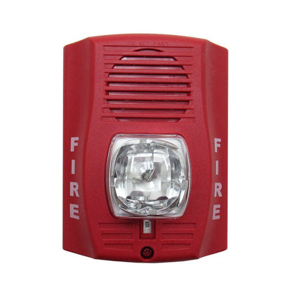System Sensor P2RH-LF fire alarm with low-frequency sounder and strobe light, used for fire detection and alert.
