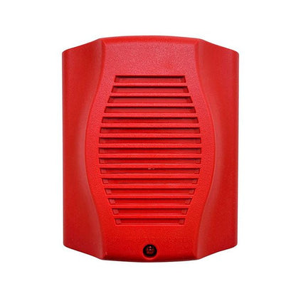 System Sensor HR-LF fire alarm sounder with red 2-wire design, low-frequency alarm for fire detection and safety applications.