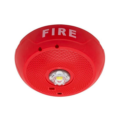 System Sensor SCRLED ceiling mount fire alarm strobe light with bright LED indication for warning and safety alert.