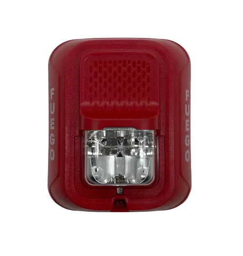 System Sensor SRL - SP Indoor Selectable Output Strobe, Wall Mount, "FUEGO" Marking - PGT Electrical Supplies